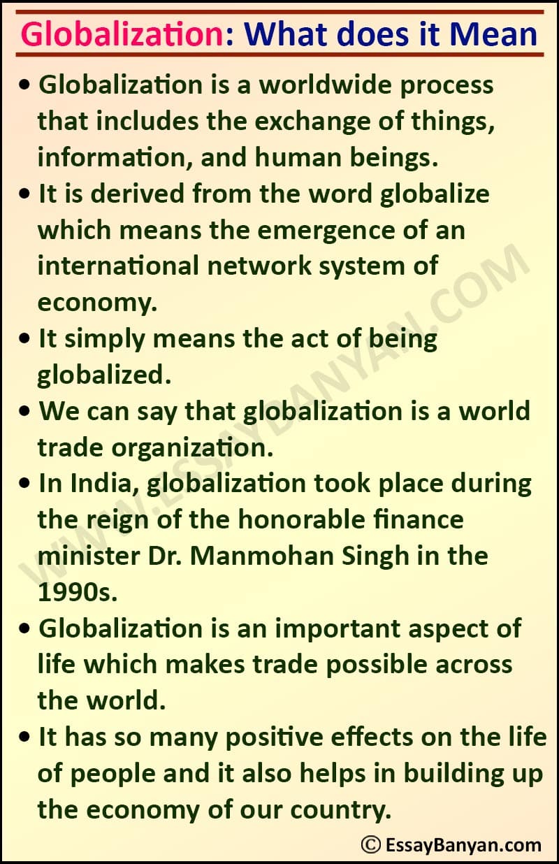 speech on globalisation