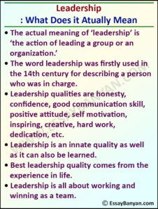 essays on leadership