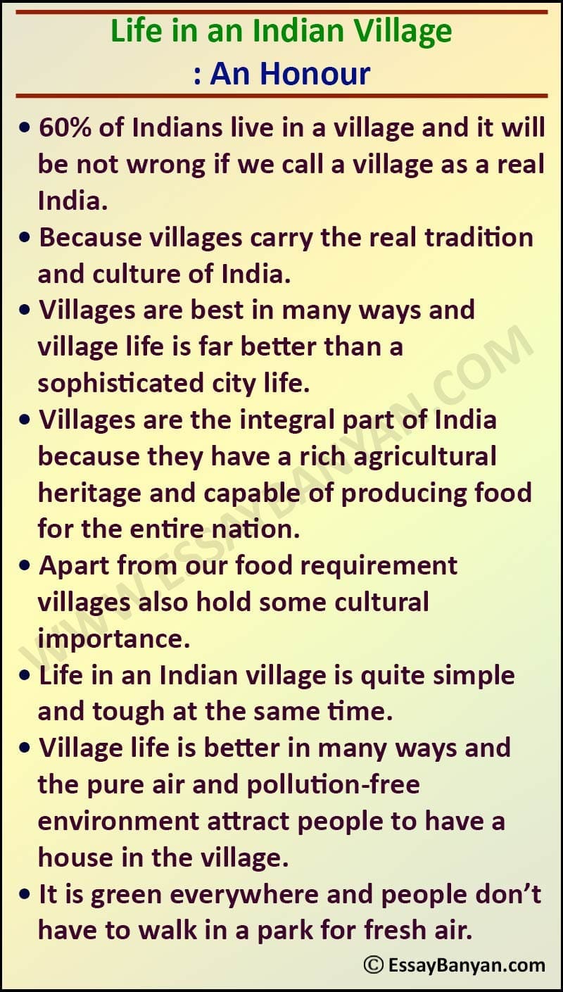 village life paragraph