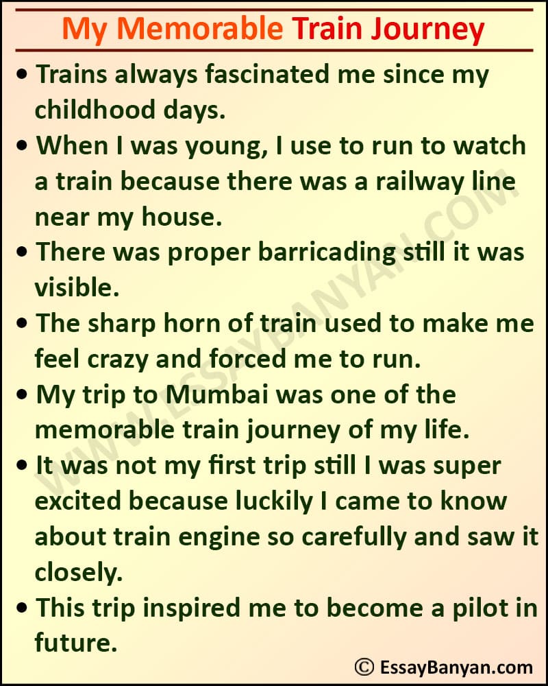 Essay on Train Journey