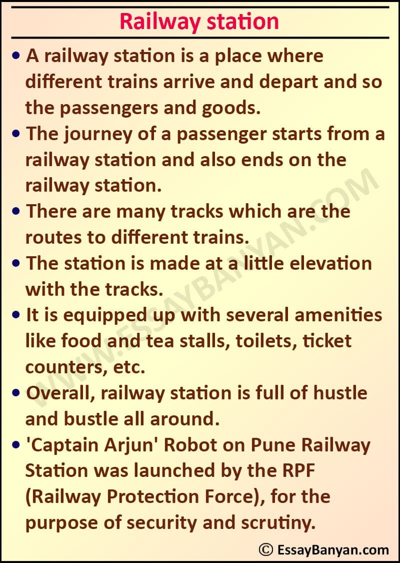 Essay on Railway Station